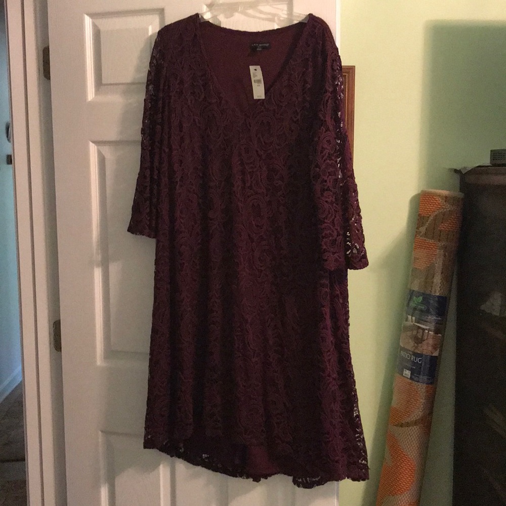 Beautiful burgundy lace dress